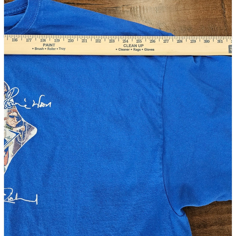 Y2K Rolling Stones Graphic T-Shirt Mens 4XL Blue Tongue Logo Signatures - Picture 4 of 7